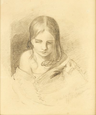 イネス・フレッチャーと言われる自然からのスケッチ（鉛筆） 作： Thomas (after) Lawrence