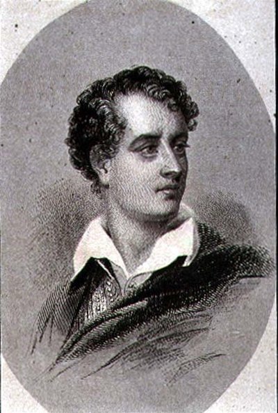 ジョージ・バイロン卿（1788-1824）の肖像（エングレーヴィング） 作： Thomas (after) Phillips