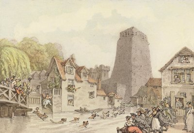 アヒル狩り（カラーリソ） 作： Thomas (after) Rowlandson