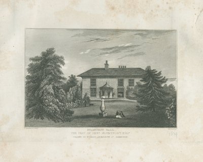 チェックリー-ボーハーストホール：彫刻、nd [c 1820-1830]（印刷） 作： Thomas (after) Underwood