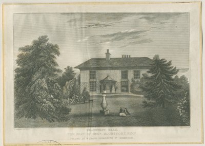 チェックリー-ボーハーストホール：彫刻、nd [c 1820-1830]（印刷） 作： Thomas (after) Underwood