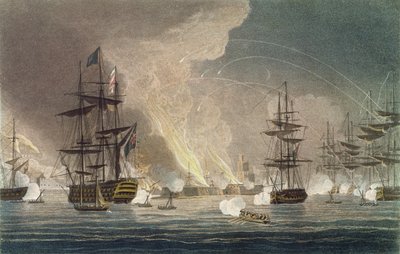 イギリス海軍によるアルジェの砲撃 作： Thomas (after) Whitcombe