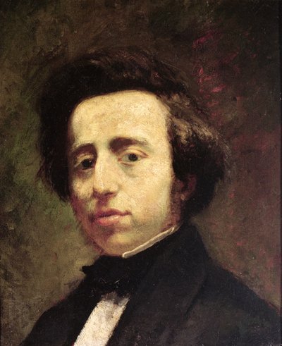 フレデリック・ショパンの肖像（1810-49）（キャンバスに油彩） 作： Thomas (attr. to) Couture