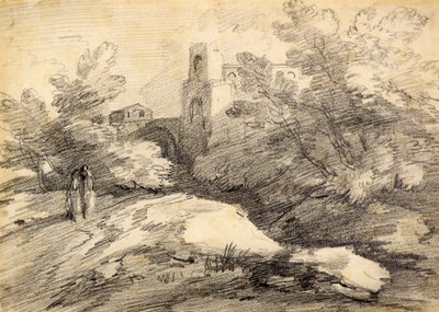 風景（鉛筆） 作： Thomas (attr. to) Gainsborough