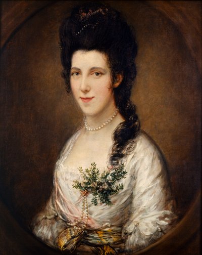 女性の肖像（キャンバスに油彩） 作： Thomas (attr. to) Gainsborough