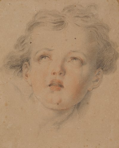 キューピッドの習作（紙に着色されたチョーク） 作： Thomas (circle of) Lawrence
