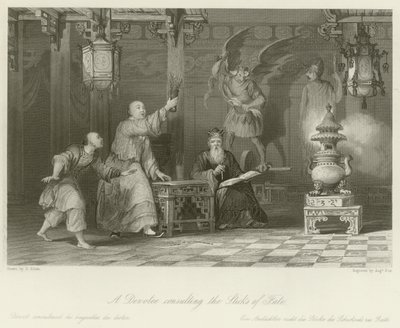 スティックスオブフェイトに相談する信者 作： Thomas Allom