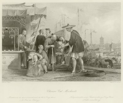 中国の猫商人 作： Thomas Allom