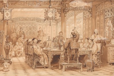 マンダリンハウスでのディナーパーティー 作： Thomas Allom