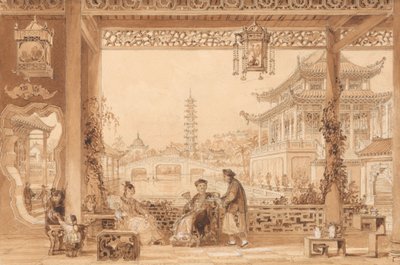 北京の官邸のテラス 作： Thomas Allom
