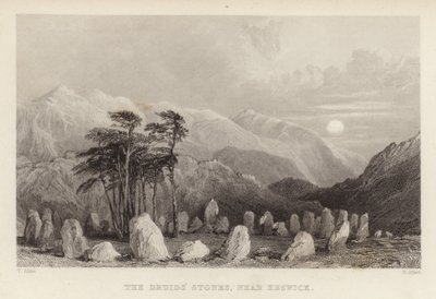 ケズウィック近くのドルイド石 作： Thomas Allom