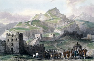 「万里の長城」、1843 年 作： Thomas Allom