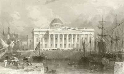 新しいカスタムハウス、リバプール 作： Thomas Allom