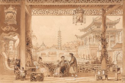 北京の官邸のテラス 作： Thomas Allom