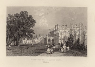 イートンホールの西正面 作： Thomas Allom