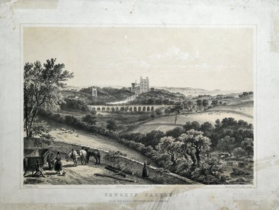 ペンリン城、1850年頃（紙にカラーリトグラフ） 作： Thomas Ashburton Picken