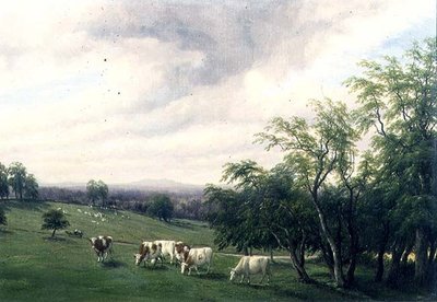 パークランドでの牛の放牧 作： Thomas Baker