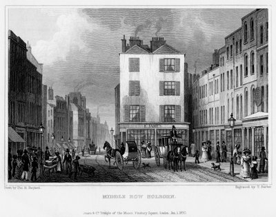 ミドルロウ、ホルボーン、ロンドン、1830年。 作： Thomas Barber
