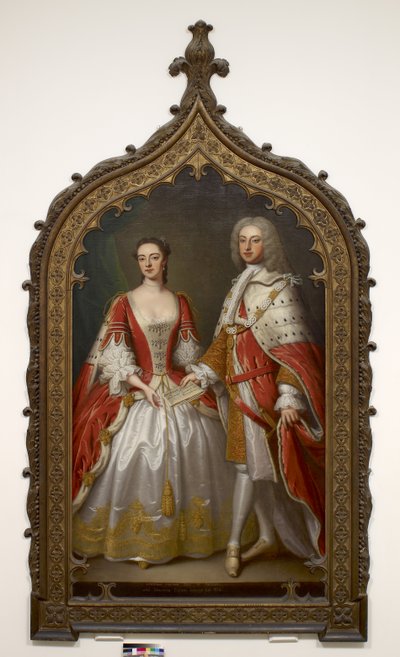 ポンフレット伯爵の初代トマスフェルマーとポンフレット伯爵夫人のヘンリエッタルイーザ、1750年頃 作： Thomas Bardwell