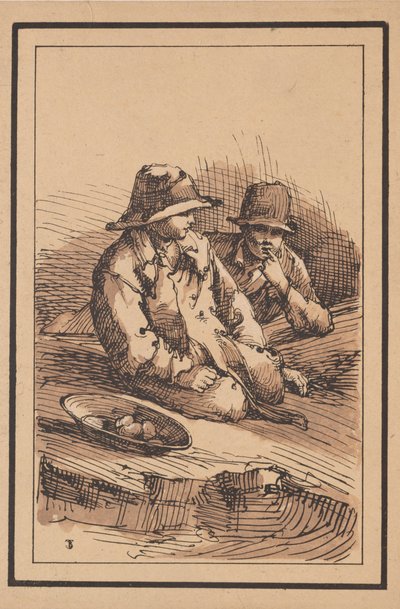 素朴な人物像: 2 人の少年、1801 年。 作： Thomas Barker