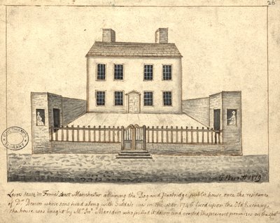 レバーハウス、マンチェスター、1819年（ペンとインクで紙を洗う） 作： Thomas Barritt