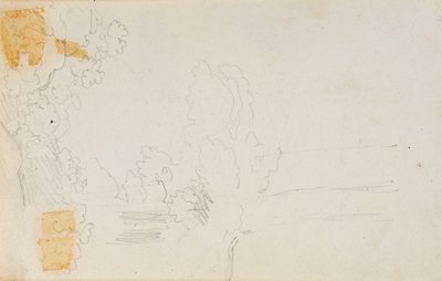 風景と木々（裏面） 作： Thomas Baxter