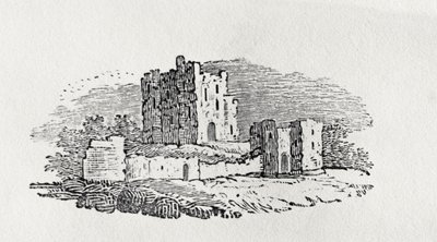「イギリスの鳥と四足動物の歴史」の城跡 作： Thomas Bewick