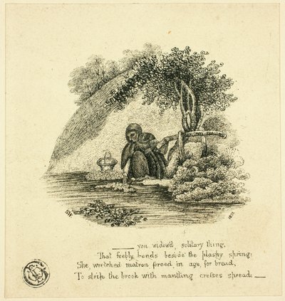 ...未亡人の孤独なもの 作： Thomas Bewick