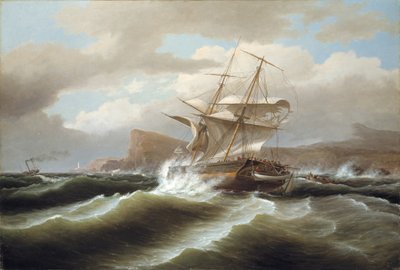 遭難したアメリカ船 作： Thomas Birch