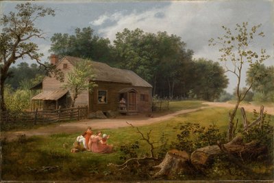 子供の遊ぶ小屋 1834年 （油彩・キャンバス） 作： Thomas Birch