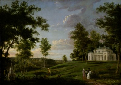ジェームズ・コウルズ・フィッシャーのカントリー・シート、セッジリー・パークの南東の眺め、カリフォルニア州。 1819年。 作： Thomas Birch