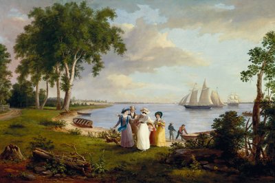 フィラデルフィア近くのデラウェアの眺め 作： Thomas Birch