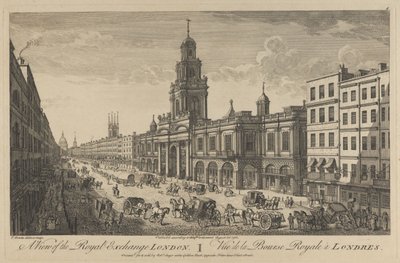 王立証券取引所、1751年のビュー 作： Thomas Bowles