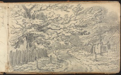 Álbum de Estudos de Paisagens e Figuras: Estrada Rural perto de Potten End 作： Thomas Bradshaw