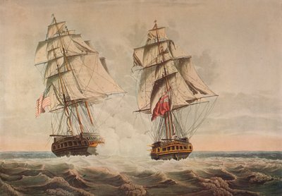 大統領の捕獲、c1815 作： Thomas Buttersworth