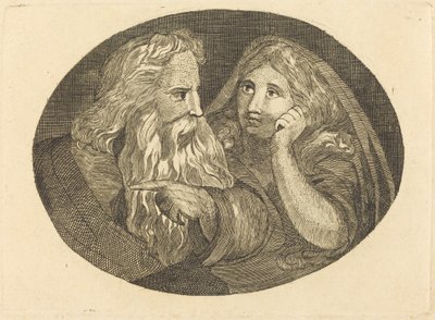 リアとコーデリア 作： Thomas Butts, Jr. after William Blake