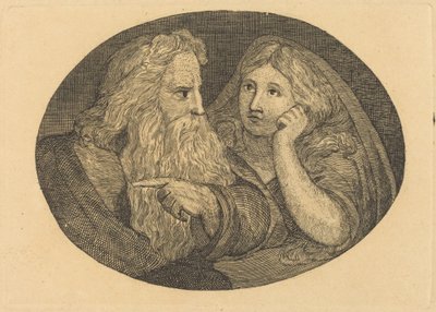 リアとコーデリア 作： Thomas Butts, Jr. after William Blake