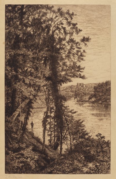 無題（漁師のいる風景） 作： Thomas C. Farrer