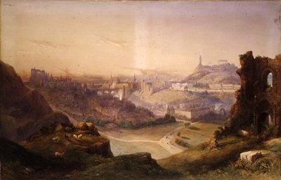 ソールズベリー・クラッグスからのエジンバラ 作： Thomas Charles Leeson Rowbotham