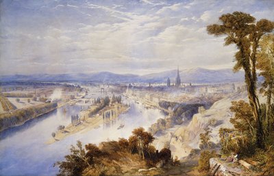 聖カタリナの丘からルーアン、1849 作： Thomas Charles Leeson Rowbotham