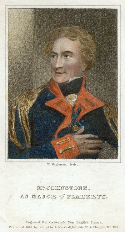 ジョンストーン氏、1818年、OFlaherty少佐。 作： Thomas Charles Wageman