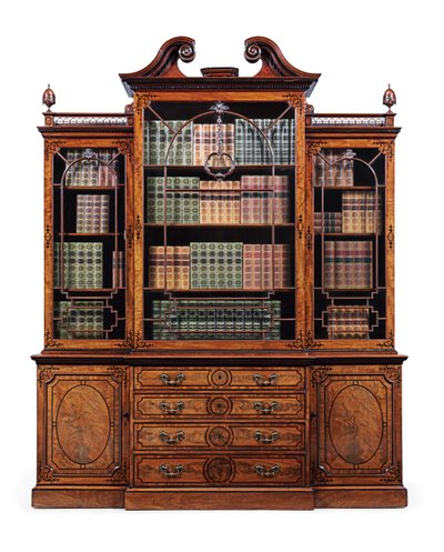 ジョージ3世の秘書図書館の本棚、1765年頃 作： Thomas Chippendale