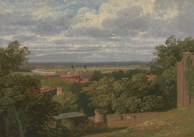天文台からロンドンを遠望するグリニッジ病院 作： Thomas Christopher Hofland