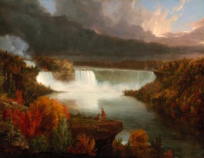 ナイアガラの滝の遠景 作： Thomas Cole