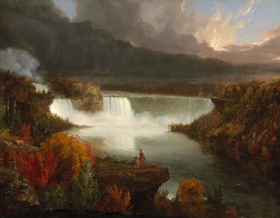 ナイアガラの滝の遠景、1830年 作： Thomas Cole