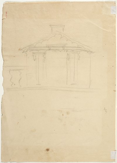 シーダーグローブの新しいスタジオの標高のフリーハンド描画 作： Thomas Cole