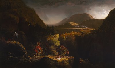 人物のいる風景：ラスト・オブ・モヒカン」の一場面 作： トーマス・コール