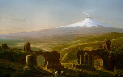 タオルミーナからのエトナ山 作： Thomas Cole
