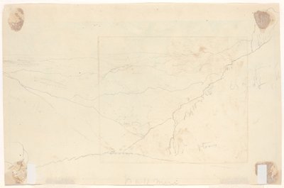 山の風景 [裏面] 作： Thomas Cole