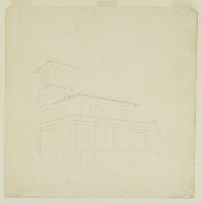 キャッツキルの提案されたヴィラ 作： Thomas Cole